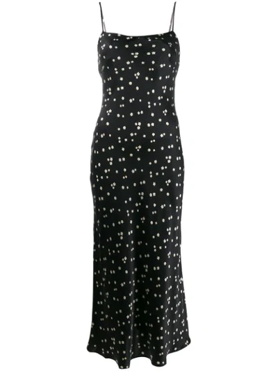 Bec & Bridge Miss Daisy Printed Silk Midi Dress In Black