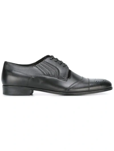 Dolce & Gabbana Perforated And Stitch Detail Brogues In Black