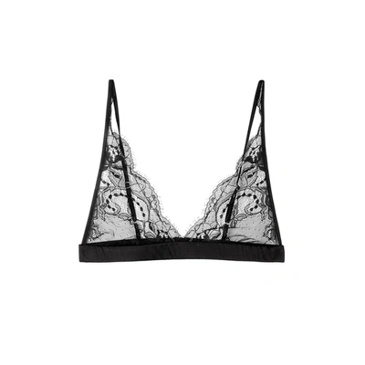 Fleur Of England Signature Boudoir Lace Soft-cup Bra In Black