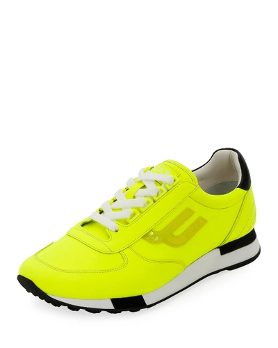 Bally Men's Gavino Leather Low-top Sneakers In Yellow