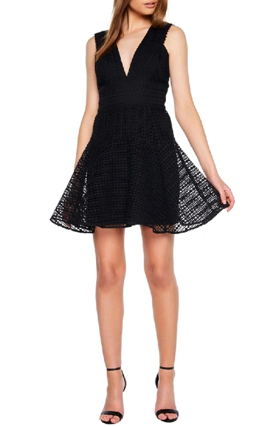 Bardot Lacey Fit-and-flare Dress In Black
