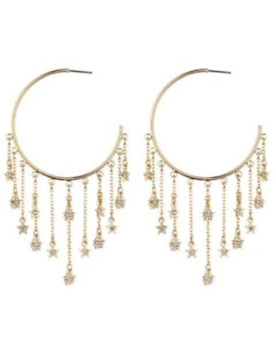 Nicole Miller Star Hoop Drop Earring In Gold