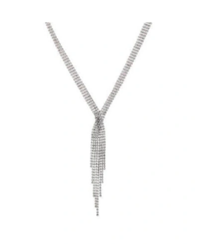 Nicole Miller Statement Y Necklace In Silver