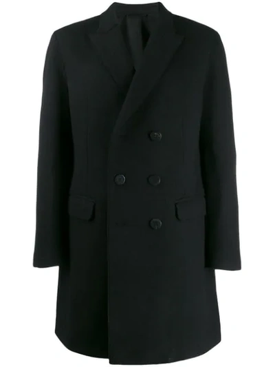 Neil Barrett Classic Double-breasted Coat In Black