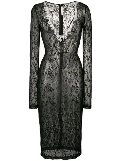 Christopher Kane Pearl Stretch Lace Dress In Black | ModeSens