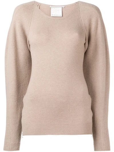Stella Mccartney Side-zip Jumper In Neutrals