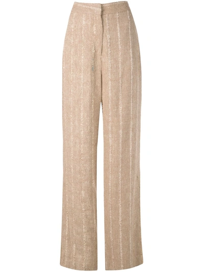 Voz Raw Wide Trousers In Brown