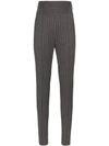Alexandre Vauthier High-waisted Pinstripe Trousers In Grey