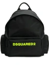 Dsquared2 Logo Print Backpack In Black