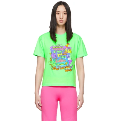 Vetements Green Vacation Cropped T-shirt