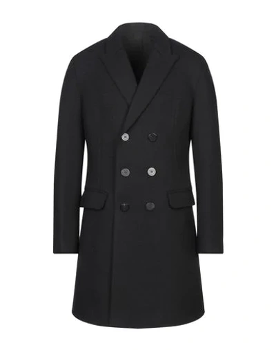 Neil Barrett Logo Coats In Black