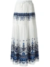 Sacai Tribal Lace Maxi Skirt In White