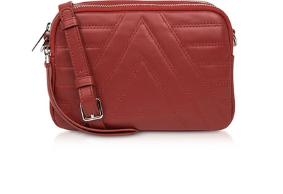 Lancaster Handbags Red Parisienne Quilted Leather Crossbody Bag In Rouge