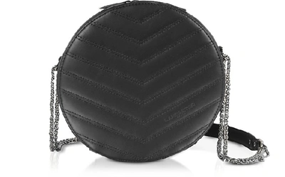 Lancaster Parisienne Quilted Leather Round Crossbody Bag In Black