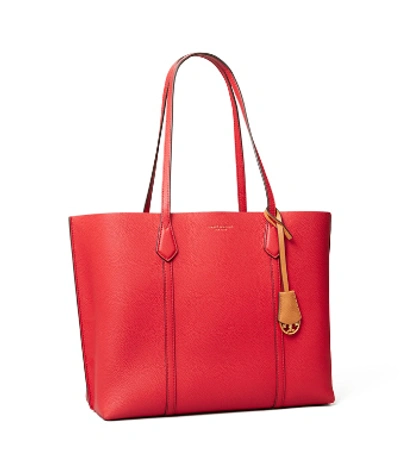 Tory Burch Perry Triple-compartment Tote Bag In Brilliant Red