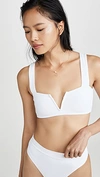 L*space Lee Lee Ribbed Bikini Top In White