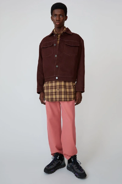 Acne Studios Cotton Twill Jacket Chestnut Brown | ModeSens