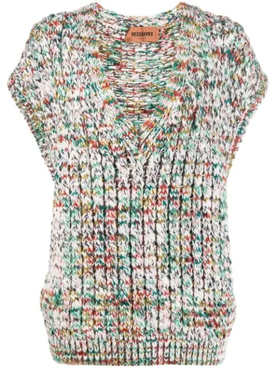 Missoni Sleeveless Cable Knit Top In White