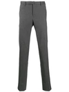 Incotex Micro Houndstooth-print Trousers In Grey