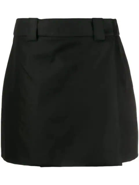 Prada Mini A-line Skirt - Black | ModeSens