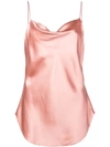 Cinq À Sept Women's Marta Silk Cowlneck Cami Top In Peony Pink