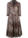 Samantha Sung Audrey Leopard Print Dress In Brown