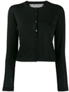 Red Valentino Short Cardigan With Buttons Black Wool Woman