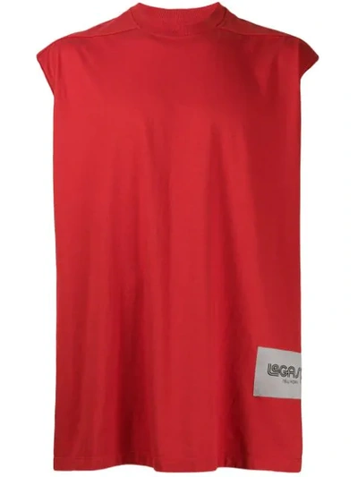Rick Owens Logo Patch Tank T-shirt - Red