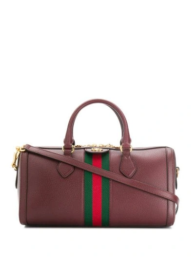 Gucci Ophidia Medium Top Handle Bag In Red