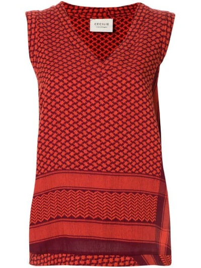 Cecilie Copenhagen Sleeveless V In Orange