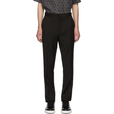 Fendi Black Wool 'forever ' Trousers In F0qa1 Black