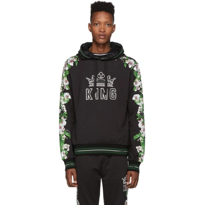Dolce & Gabbana Dolce And Gabbana Black Orchid Printed Hoodie