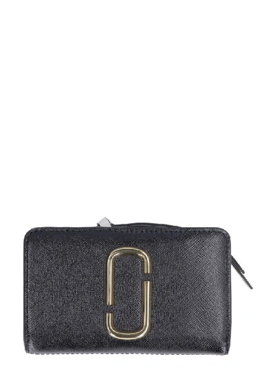 Marc Jacobs Snapshot Leather Wallet In Black