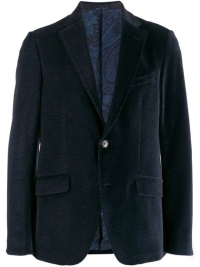 Etro Classic Single-breasted Blazer In Blue