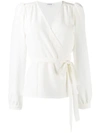 P.a.r.o.s.h Tie Waist Blouse In White