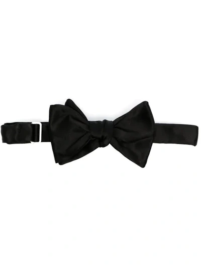 Giorgio Armani Men's Silk Grosgrain Bow Tie, Navy In Blu Notte