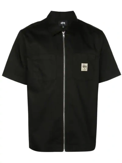 Stussy Full Zip Work Shirt In Black | ModeSens