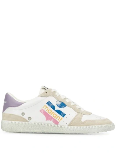 Isabel Marant Bulian Baskets Sneakers In White Suede And Leather