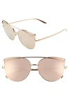 Tiffany & Co 61mm Cat Eye Sunglasses In Gold/ Gold Mirror