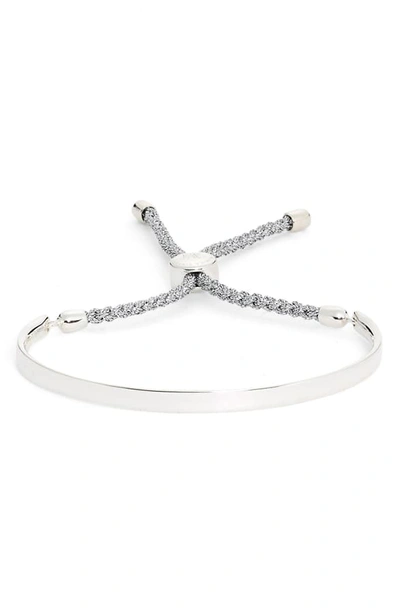 Monica Vinader Engravable Fiji Friendship Bracelet In Silver/ Silver