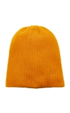 The Elder Statesman Watchman Ribbed Cashmere Beanie In Gold