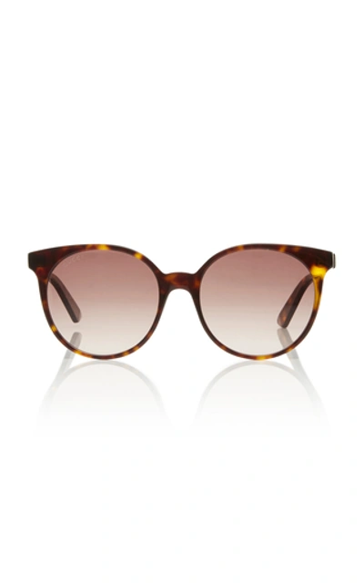 Gucci Acetate Round-frame Sunglasses In Brown
