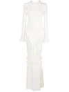 Alexis Ceecee Crochet Ruffle Trim Dress In White