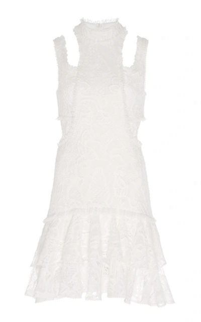 Alexis Kirsi Beaded Lace Mini Dress In White | ModeSens