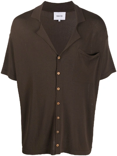 Nanushka Taro Shortsleeved Shirt In Brown