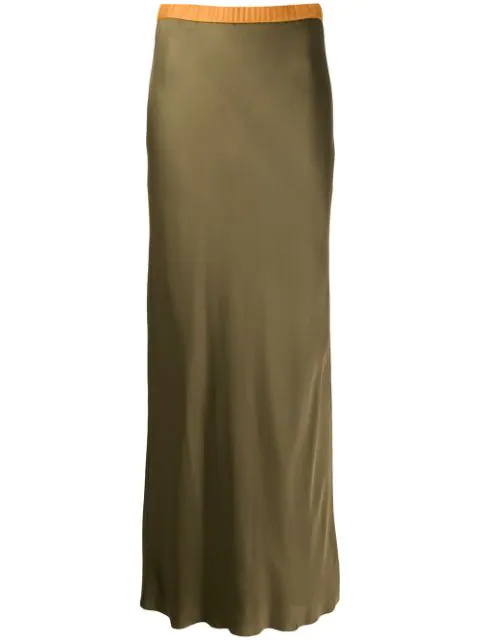 khaki slip skirt