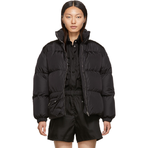Prada Down And Feather-filled Technical Jacket In Black | ModeSens