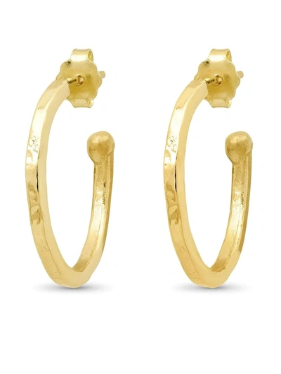 Jennifer Meyer 18k Small Hammered Bangle Hoop Earrings In Gold