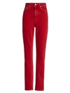 Helmut Lang Femme Hi Spikes Skinny Jeans In Oxidized Red Stone