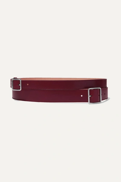 Alexander Mcqueen Double-wrap Leather Belt In Velvet Red